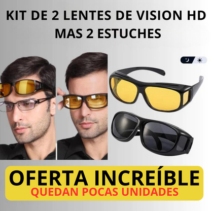 KIT DE 2 LENTES DE VISIÓN HD + 2 ESTUCHES GRATIS