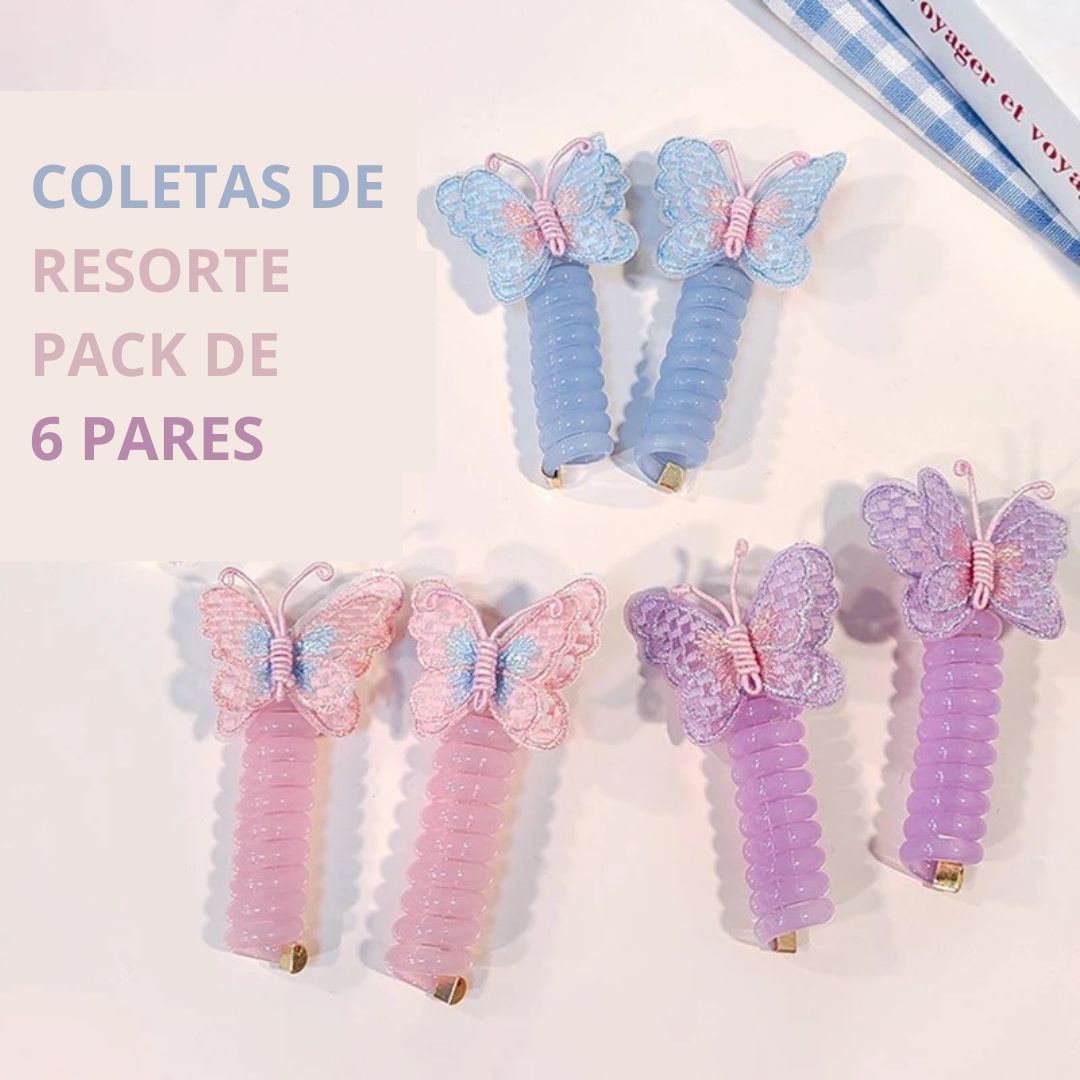 COLETAS DE RESORTE PACK DE 6 PARES